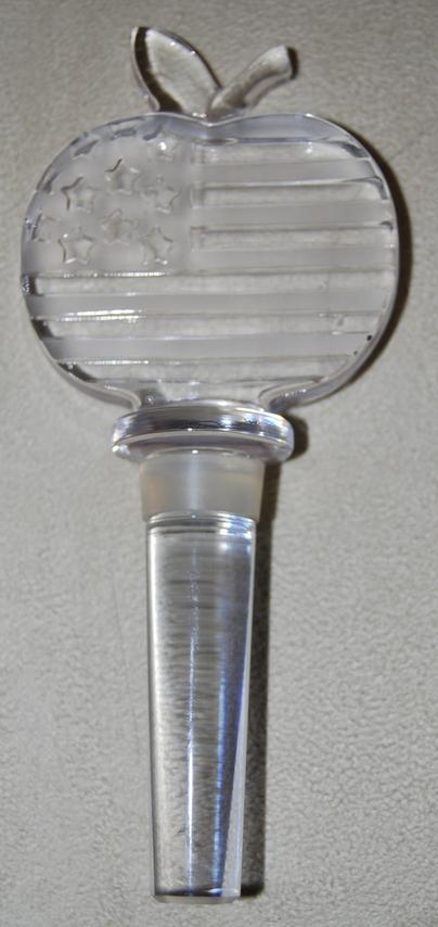 Mikasa crystal apple bottle stopper