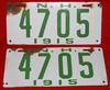 New Hampshire 1915 automobile license plates